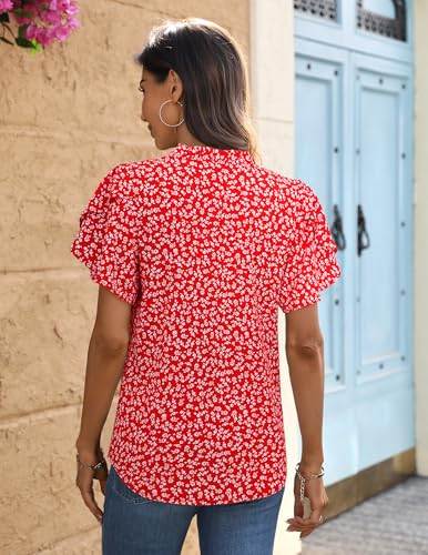 Save $4 on LOOKBOHO Women's Ruffled V-Neck Blouse with code K2UOH7YV - Image 3