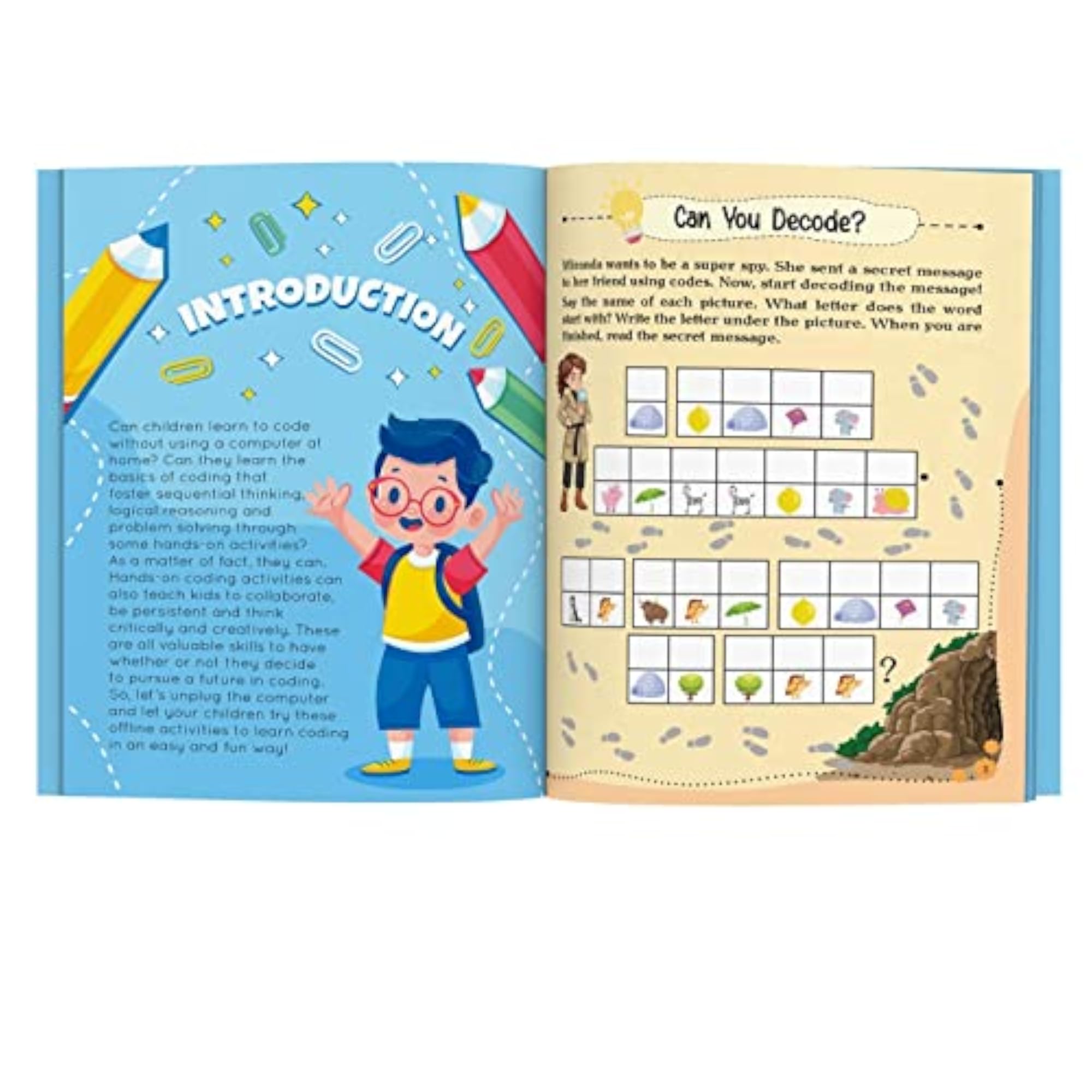 Introduction to Coding Brain Activity Book for Age 6+