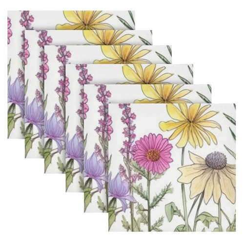 Servilletas de Tela Wild Flower Set x6 miniatura 6