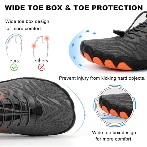 Image of Hike Barefoot Shoes for Women Men Non-Slip Breathable Walking Shoes Wide Toe Box Comfortable Athletic Footwear