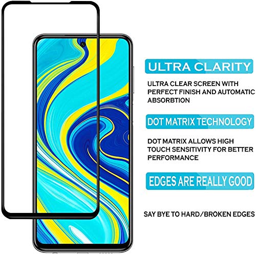 Image of STP FEEL� Glass Screen Protector Designed For Xiaomi Poco X2 (6.67 inch) [Edge to Edge Coverage] HD Clear, Bubble-Free, Anti-Scratch Full Protection Durable Tempered Glass - Black, Pack of 1