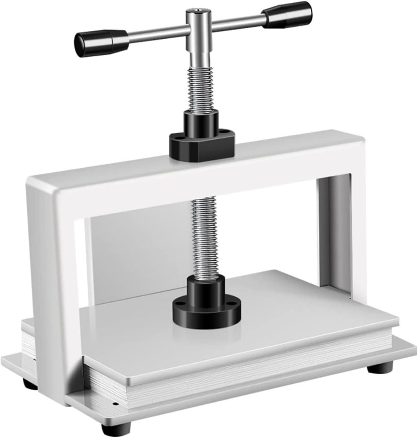 Pressa per carta a base piatta, raccoglitore resistente a doppia barra, per appiattire ricevute per uso domestico e ufficio (A4)