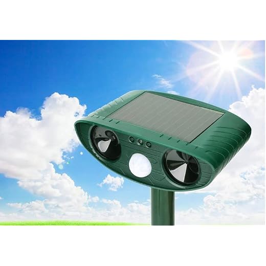 2 Pack Solar Animal Repeller Waterproof,Ultrasonic Animal Repellent Outdoor with Motion Detection & LED Flashing Light Animal Deterrent for Cat Squirrel Raccoon Deer Mouse Fox Repellent(Orange)