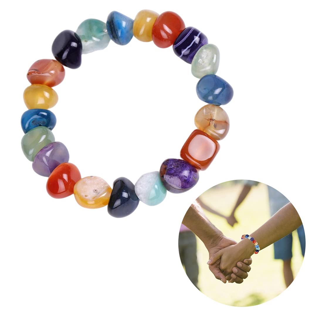 Bracciale con Perline Irregolari Bracciale con ciondoli Elasticizzati con Perline di Pietra Gioielli per Donne, collane di Gioielli, bracciali Household faucets