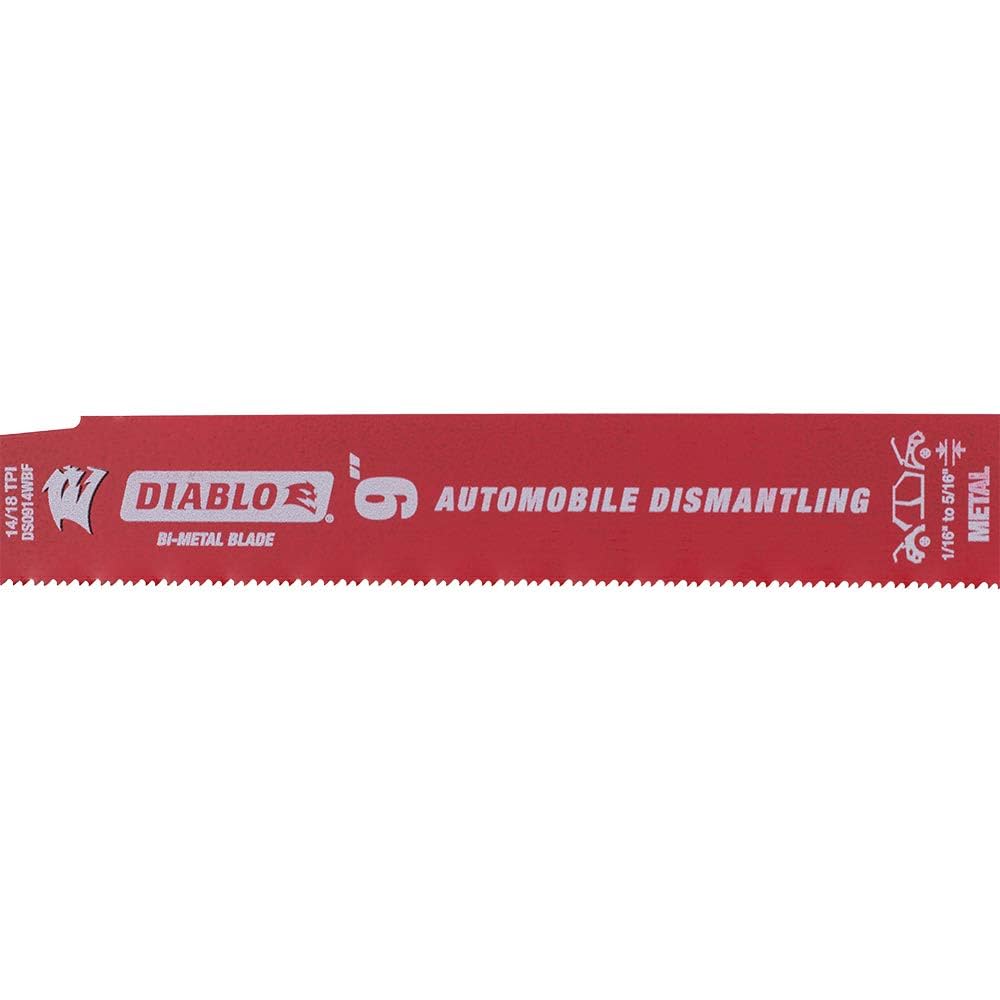 25 Pack 9 inch 14/18 TPI Diablo Steel Demon Bi-Metal Auto
