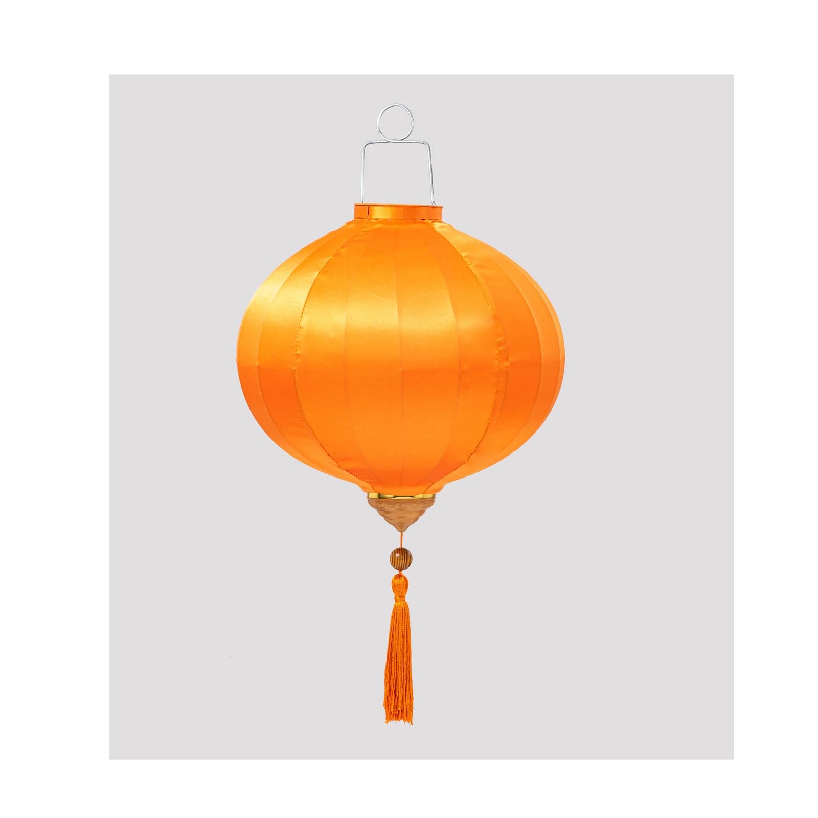 Asian Lantern, 12inch/30cm Chinese Silk Lantern Traditional Solid Color Round Hanging for Outdoor Garden Wedding Party Festival Decoration(Orange)