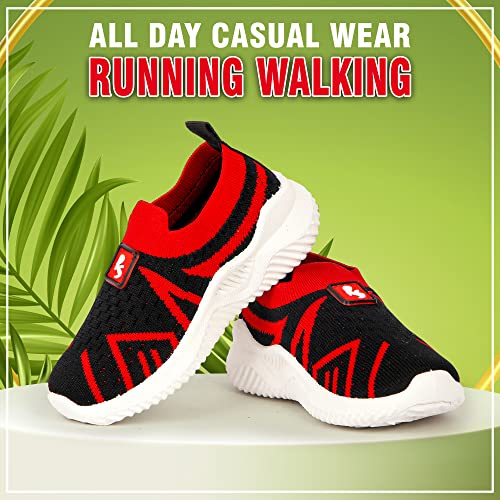 Image of Casual Shoes for 2 Years to 4 Years Kids Boys & Girls Abstract Non Woven Design Slip-On Light Weight Sneakers for Toddler