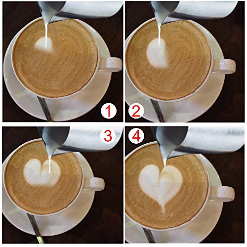 FYMTS Jarra de café café para espumar leite café café café café café café Latte Pitcher puxa flor co