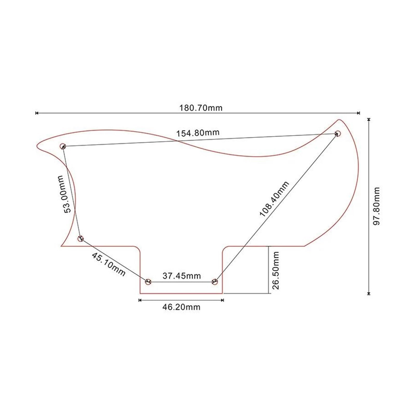 Battipenna Per Chitarra Elettrica Viti A 5 Fori Per Accessori Per Chitarra(3/4)