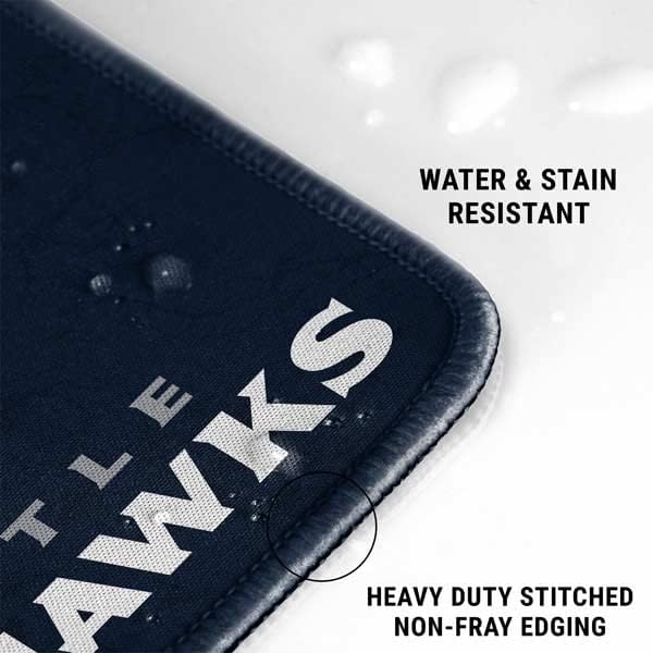 Skinit Extra Large Gaming Mouse Pad - Officially Licensed Seattle Seahawks Distressed Design with Stitched Edges, Waterproof, Non-Slip Rubber Base, Desk Mat for Keyboard & Mouse, 35.75" x 15.4" inches