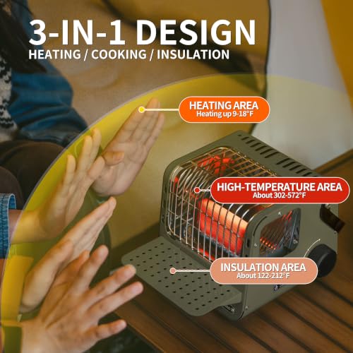 Naturehike Camp Heater with Warming Shelf | 3750 BTU Butane Portable Space Heater Gas-powered for Indoor & Outdoor Use - Image 3