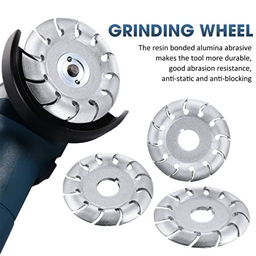 Wood Grinding Wheel 12 Teeth Wood Shaping Disc Angle Grinder Disc Grinder Chain Disc With Replacement Chain For Woodworking Sanding Carving Shaping Polishing Grinding Wheel Tool #TOP5