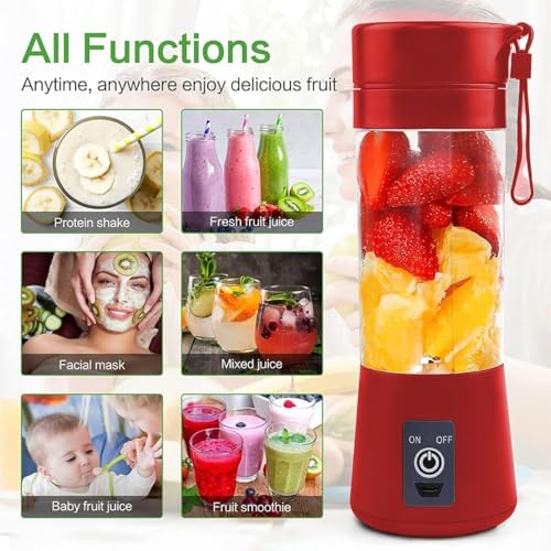 Image of Portable Blender, Mini Personal Blender Bottles for shakes and smoothies, Cordless with USB Rechargeable To Go Mixer Electric juicer Cup for Fruit Juice Protein mixes Travel Juice Maker