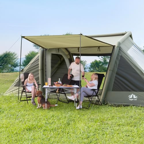 SICUREZZA E DETTAGLI PROFESSIONALI: La struttura tenda pneumatica da campeggio con tubazioni in TPU è robusta e stabile. Il sistema di fissaggio professionale e la veranda esterna completano questa tende gonfiabili da campeggio di alta qualità, pronta per ogni avventura