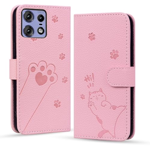 Moto Edge 50 Pro 5G �P�[�X �蒠�^�yMldjomid�zMoto Edge 50S Pro �J�o�[ ���g���[�� ���g�G�b�W 50�v�� �J�o�[ �蒠�^ �K���Ȏq�L �J�[�h���� �y�� PU���U�[ �S�ʕی� �X�^���h�@�\ �J�[�h���[ moto 