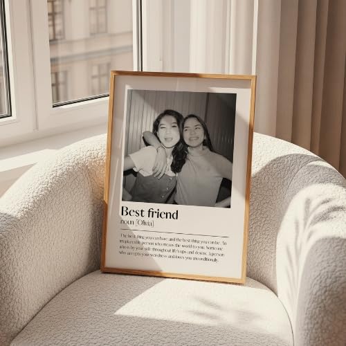 Personalised Best Friend Print, Best Friend Birthday Gift, Meaningful Keepsake Personalised Gifts, Unique Bestie Gift, Custom Photo, Definition Print