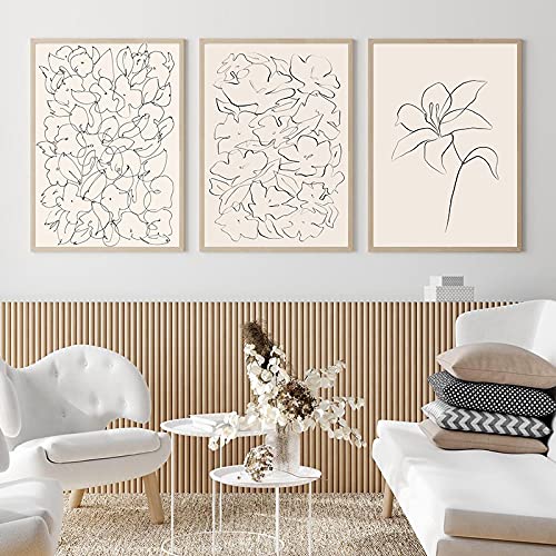 Toile Peinture Fleurs dsdsgog Dessin Botanique Haut de Gamme Grand Format 60x80cm sans Cadre