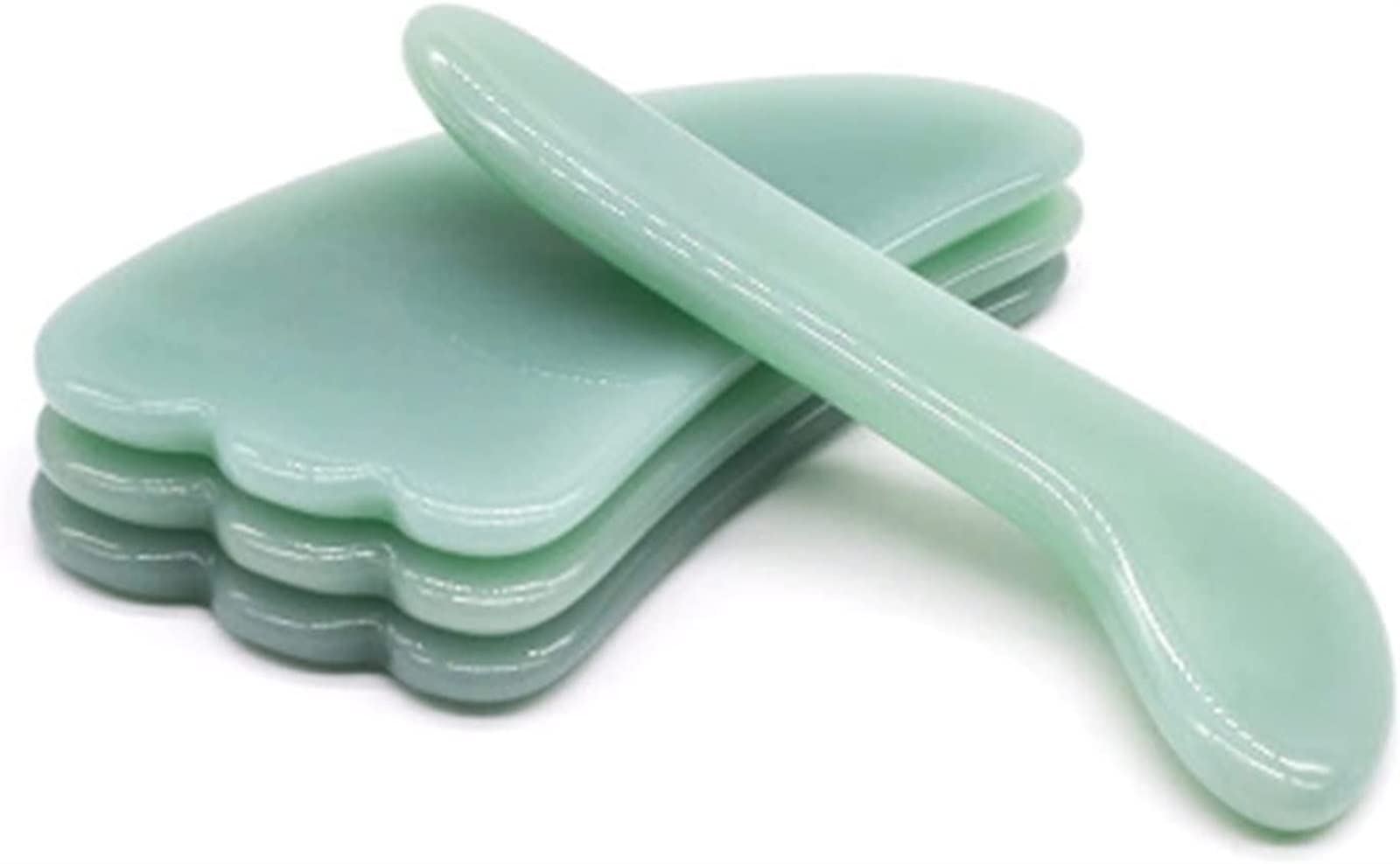 Gua Sha Tablero de raspador Natural Jade Guasha Board de piedra Facial Guasha Placa Jade Masajera Masajera Herramienta Rasta for el cuello de la cara Terapia de masaje de presión del cuerpo ( Color :