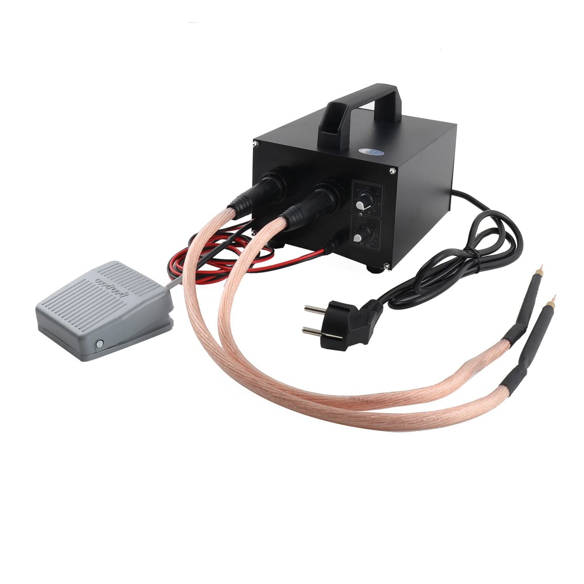 Saldatore a punti DIY Saldatore a punti 6700W Battery Spot Saldatore regolabile portatile saldatrice a punti batteria Saldatrice a punti con pedale per saldatrice a punti Set