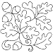 Quilting Creations Edyta Sitar Oak Leaf Block Cut Shape Stencil, 7"
