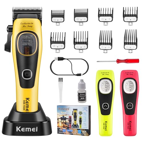 Tondeuse à cheveux KEMEI 1920 sans fil avec batterie 4500 mAh et lame DLC