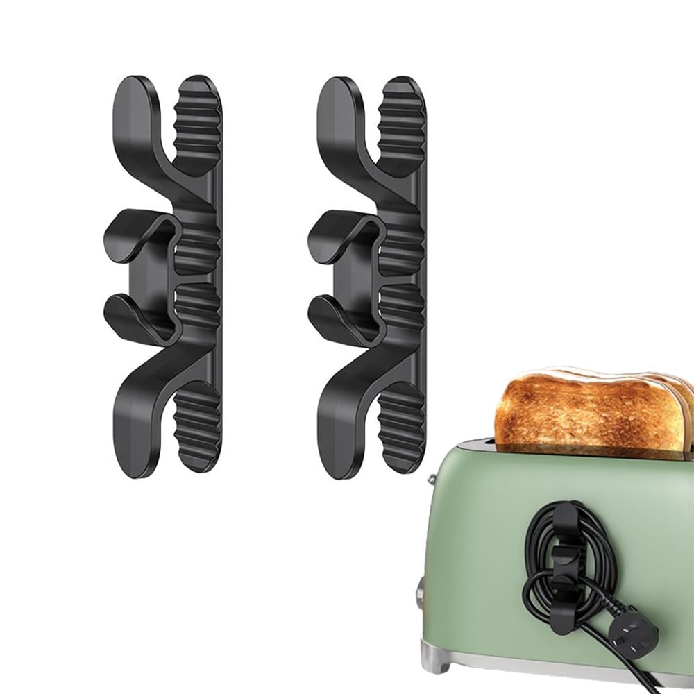 XINGMANHUILAN 2 Pcs Organizer for Appliances Cable Retainer Cable Organizer Wall Power Cable Retainer Wall Clamp Appliance Cord Organizer Compatible with Stand Mixer Air Fryer Coffee Maker Toaster