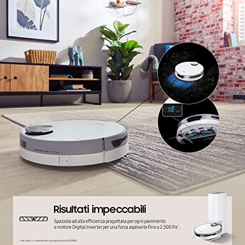 Samsung Jet Bot+ VR30T85513W/WA Robot aspirateur avec capteur LIDAR 5 W 0,3 L Blanc - Image 7