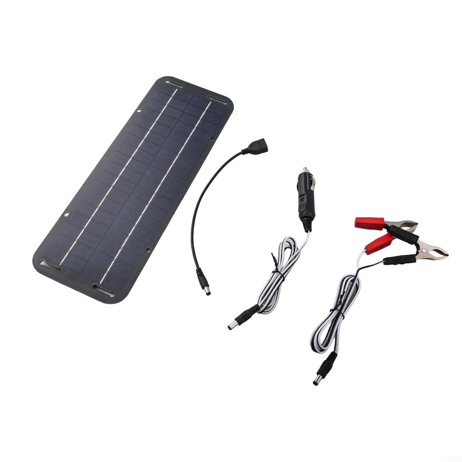 Solar Panel Kit, 30W 12V Solar Trickle Charger with USB Output, IP65 Waterproof & High-Efficiency Car for Battery Charging for Car Rv Boat Motorcycl