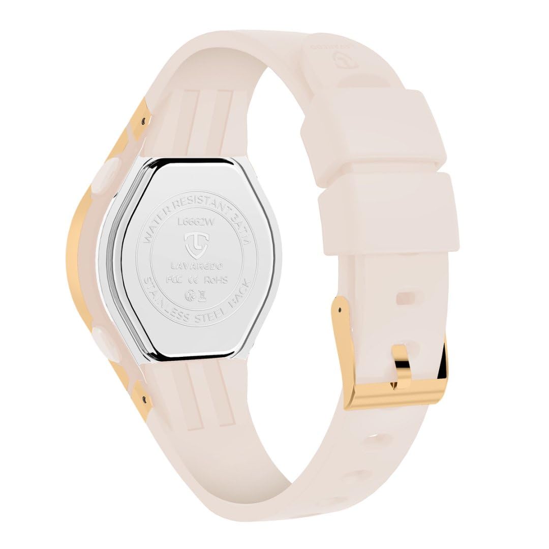 Timever Montre Digitale Sport Femme avec Bracelet en Silicone,Alarme, Chronomètre,Date,Eclairage,Étanche 3 ATM