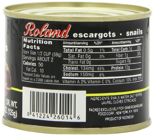 Roland Escargot Snails, Giant, 7.75 Ounce (Pack of 12)