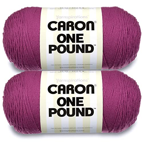 Image of Caron One Pound Purple Yarn - 2 Pack of 454g /16oz - Acrylic - 4 Medium (Worsted) - 812 Yards - Knitting /Crochet
