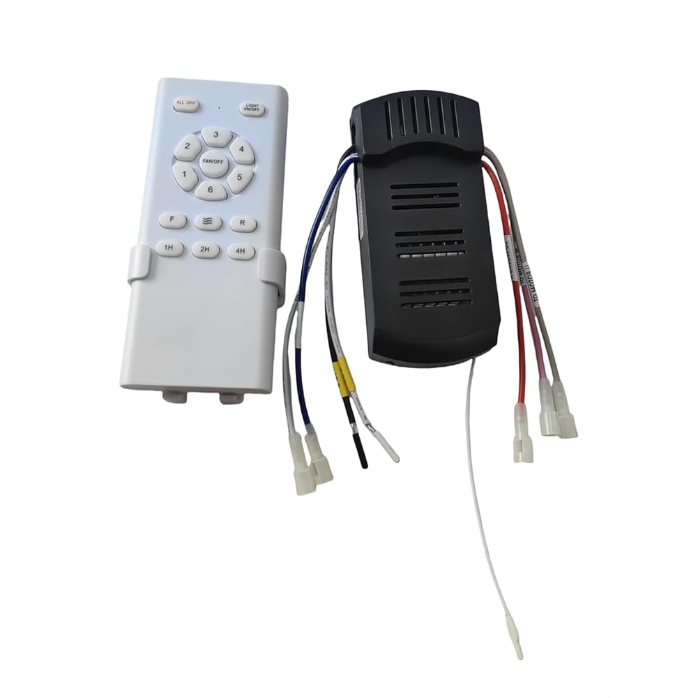 Hndhbfgrt Universal Ceiling Fan Remote Control Kit-Receiver Included, High Voltage Output, 6-Speed& Light Dimmer for DC Motor Compatibility