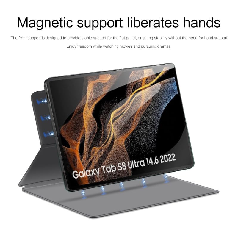 Amazon.com: QYiiD Magnetic Case for Galaxy Tab S8 Ultra 2022 14.6