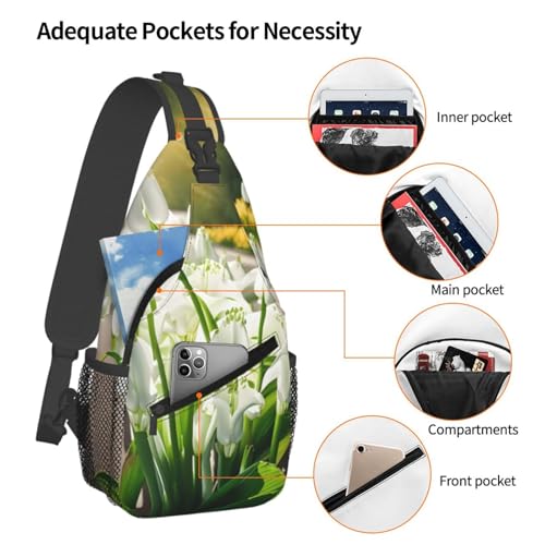 Mochila cruzada MyPiky Bell con diseño de orquídea miniatura 4