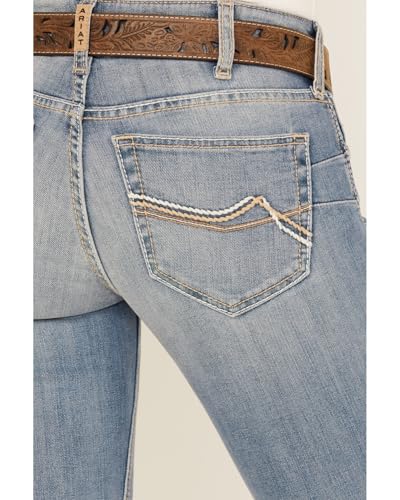 ARIAT Women's Mid Rise Mallory Straight Leg Jeans4