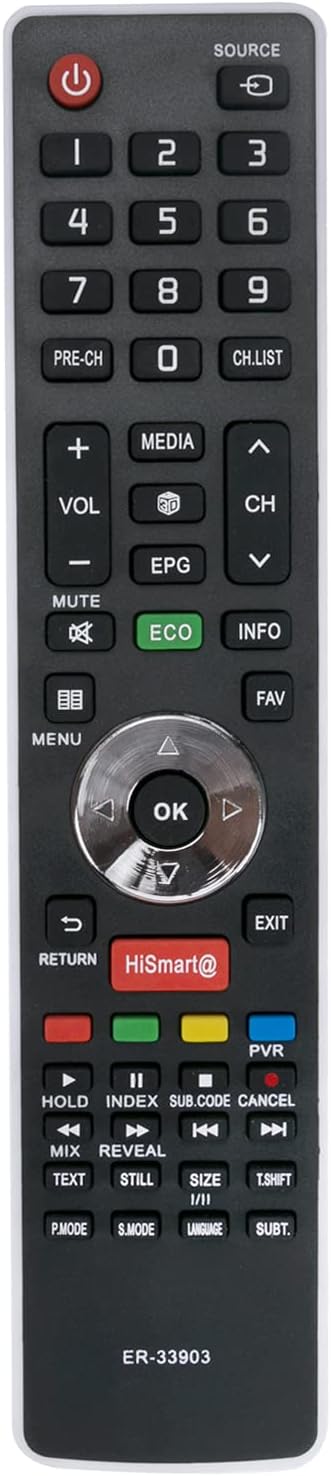 ALLIMITY ER-33903HS ER-33903 Replaced Remote Control for HISENSE UHD LED TV LTDN39K360WSGEU LTDN50K360WSGEU LHD32K160WSEU LHD32K360WSEU LHD24K300WSEU LHD32K160WSEU LTDN50K366