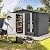 DWVO 7'x5' Large Metal Outdoor Storage Shed, Heavy Duty Tool Storage Sheds for Backyard Patio Lawn - Ideal for Bicycles, Garden Tools, and Lawn Equipment, Easy-to-Assemble, Dark Gray