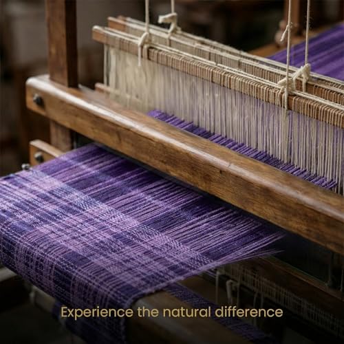 Image of Unstitched Cotton Fabric for Men and Women - Light Weight Trending Self Pattern Khadi Cotton Fabric Material (3 Meter, Royal Purple)