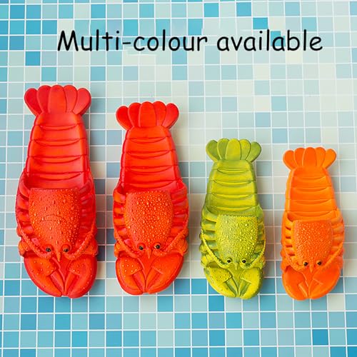 Image of JOYEAR Lobster Flip Flops - Slipper & Slide Pool Beach Shower Shoes in Deep Red