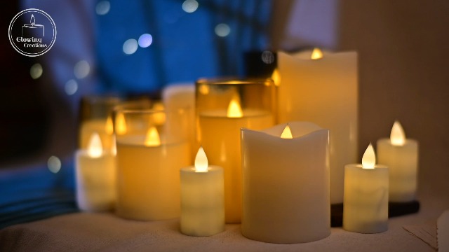 Image of Flameless Candle - Battery-Operated Set of 3 Gold Acrylic Candles with Remote Control for Home Decor, Bathroom, Bedroom, Living Room, Boho Apartment Essentials, Wedding Lights