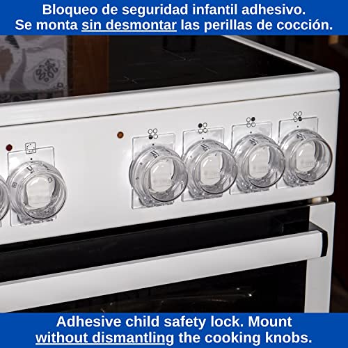 Miniatura 7 de Cubiertas De Seguridad Para Perillas Del Horno Y Cerradura De La Puerta Del Horno, 7 Pzs, Protector Niños, Bloqueo De Seguridad Para Botónes Máx. Ø 49 Mm Con Mín. Distancia De Centro A Centro De 61 Mm