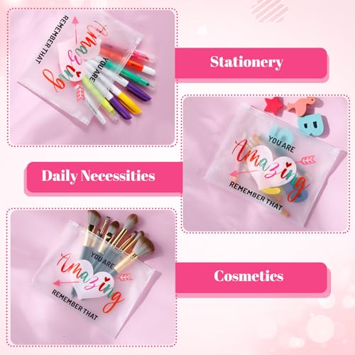 Reginary 50 Pcs Inspirational Cosmetic Bags