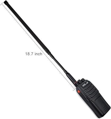 Miniatura 2 de TWAYRDIO Antena táctica CS hembra SMA 18.7 pulgadas plegable 144/430MHz 2M/70CM Antena de radio bidireccional para Baofeng UV-5R Series BF-888S GT-3