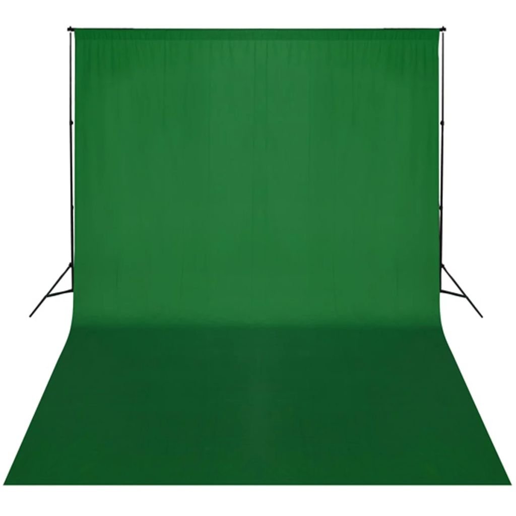 Lechnical Kit Sistema Portafondali con Fondale Verde 300x300cm Sfondo Chroma Key