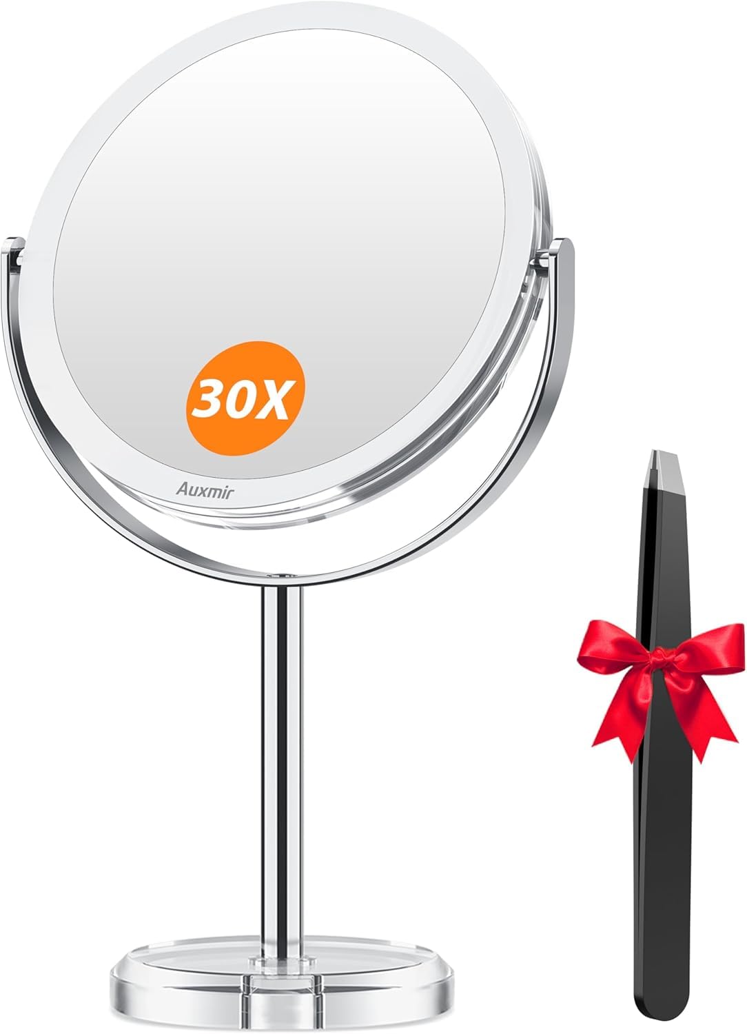 auxmir miroir maquillage 1x 30x double