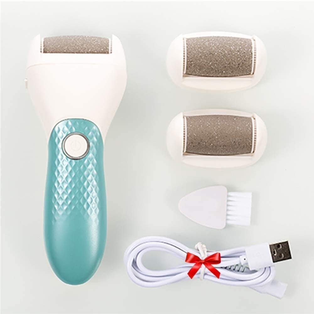 Elettrico Callus di rimozione, Foot File Elettronica Ricaricabile del callo Rasoio for i Piedi Pedicure Kit Professionale Strumenti Impermeabile rimozione Pedi con 3 Roller Heads grossolane