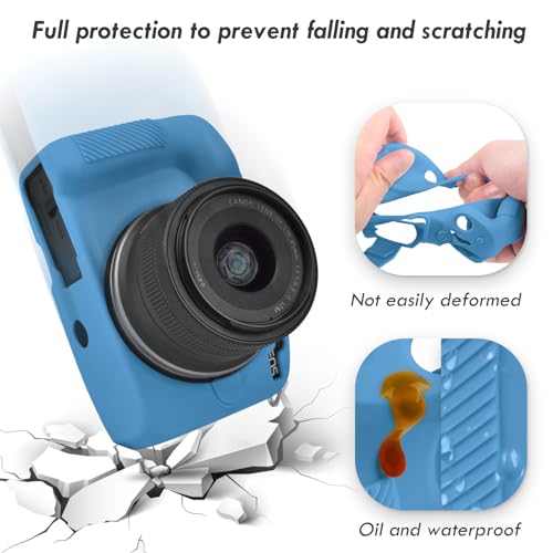 Rieibi EOSR50 EOS R50 Case, Soft Silicone Protective Case for Canon EOS R50 EOSR50 Vlogging Camera - Image 4