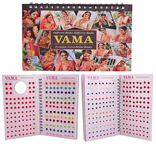 VAMA Fashions Plain Round Kumkum Forehead Indian Sticker Small Bindis Bindiya Spiral Bindi Book Mini Size for Girls (948 - Small Bindi Booklet) Mini Sizes 4-6Mm Multicolour