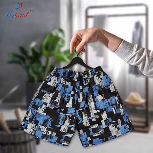 Image of Men's Cotton Shorts Waistband, Zip Fly, 1 Zip Pocket, Back Pockets (Pack of 2)