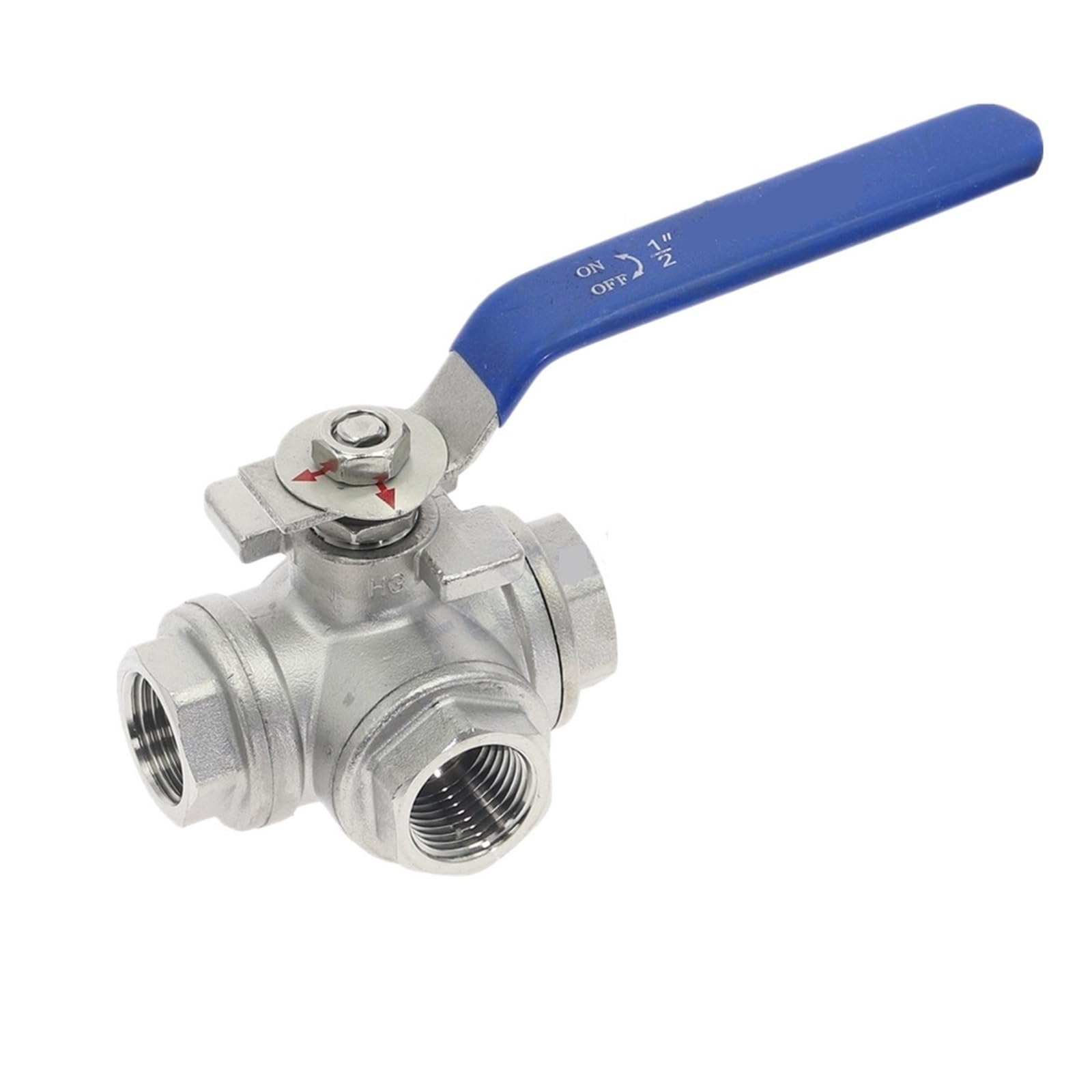 1 pz Valvola a sfera a tre vie in acciaio inossidabile Tipo L T DN8 DN10 DN15 DN20 DN25 BSP Filettatura femmina Connessione rapida(DN8,L Type)